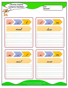 m sesi Grubu Çalışma Sayfaları